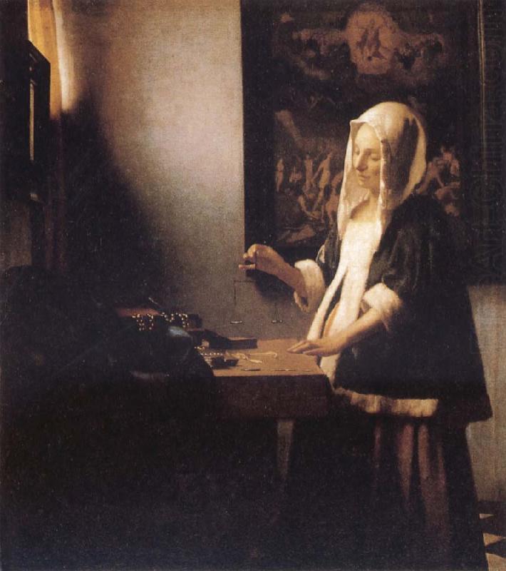 Woman Holding a Balance, Jan Vermeer